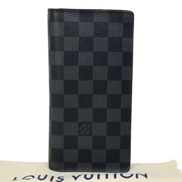 LOUIS VUITTON Portefeuille Brazza Bifold Wallet Damier Graphite - Picture 1 of 14